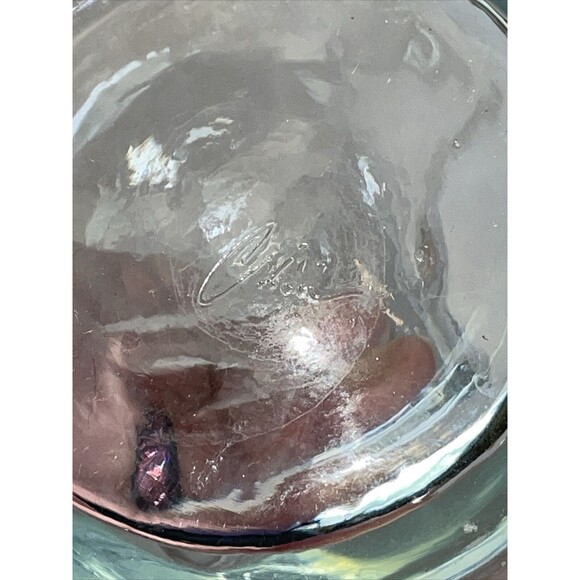 Crisa Libbey Impressions Clear Glass Tumblers Sz  3” Wide 6” Tall Set Of 2 16 Oz - Picture 6 of 12